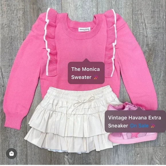 Pants store pink ruffle sweater - Picture 2 of 8